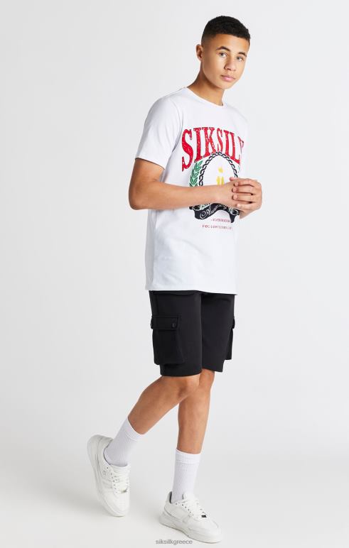 SikSilk μαύρο φορτίο κοντό αγόρια ενδύματα 48N8Z315