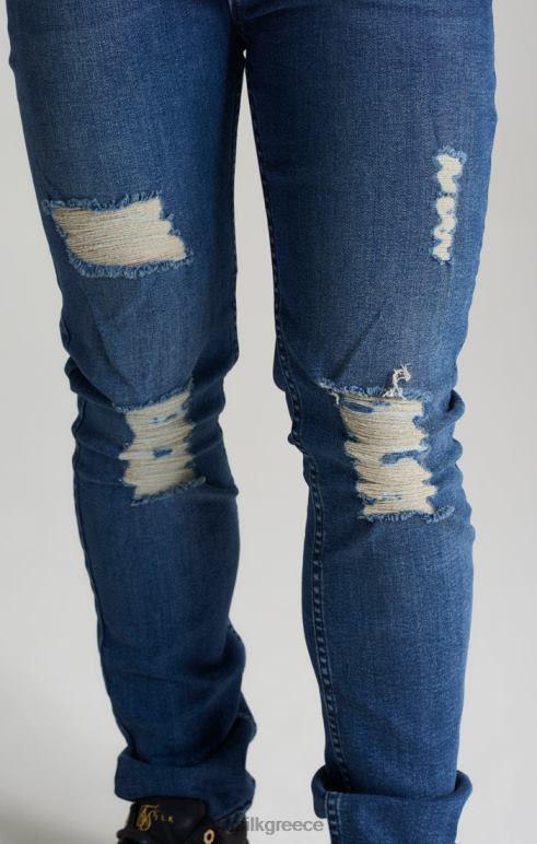 SikSilk midstone ταλαιπωρημένο λεπτό τζιν τζιν αγόρια ενδύματα 48N8Z309