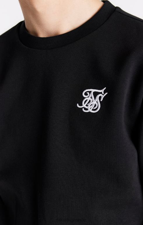 SikSilk μαύρο φούτερ με είδη πρώτης ανάγκης αγόρια ενδύματα 48N8Z291