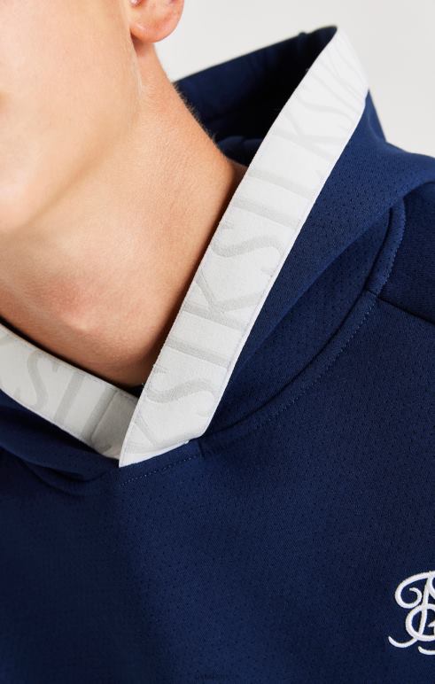 SikSilk δυναμική κουκούλα πάνω από το κεφάλι - ναυτικό & λευκό αγόρια ενδύματα 48N8Z292