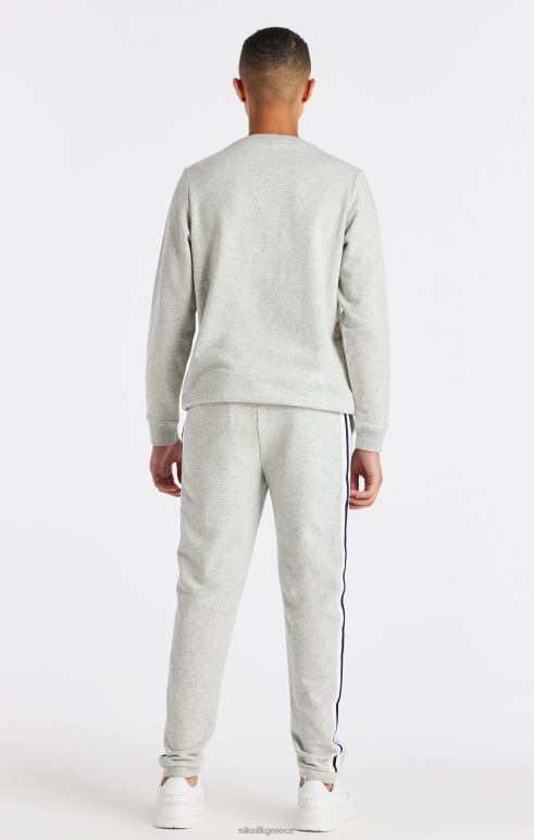 SikSilk φούτερ γκρι marl varsity crew αγόρια ενδύματα 48N8Z296