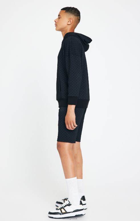 SikSilk x κουκούλα μεγάλου μεγέθους με μαύρο εμπριμέ messi αγόρια ενδύματα 48N8Z288