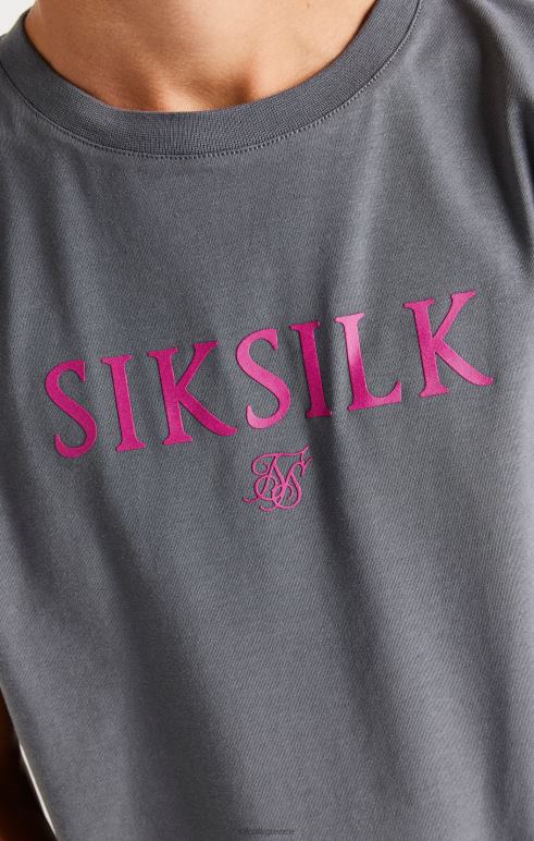 SikSilk γκρι επώνυμο μπλουζάκι αγόρια ενδύματα 48N8Z280
