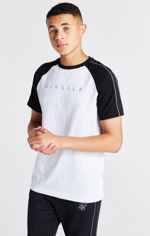 SikSilk λευκό ρεγκλάν μπλουζάκι αγόρια ενδύματα 48N8Z284