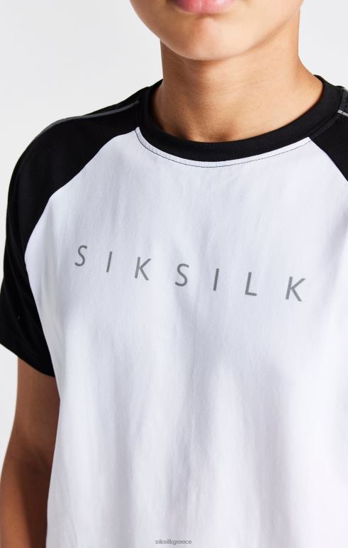 SikSilk λευκό ρεγκλάν μπλουζάκι αγόρια ενδύματα 48N8Z284