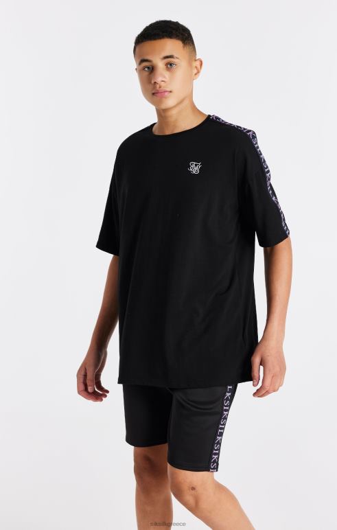 SikSilk μαύρο μπλουζάκι με ταινία αγόρια ενδύματα 48N8Z285