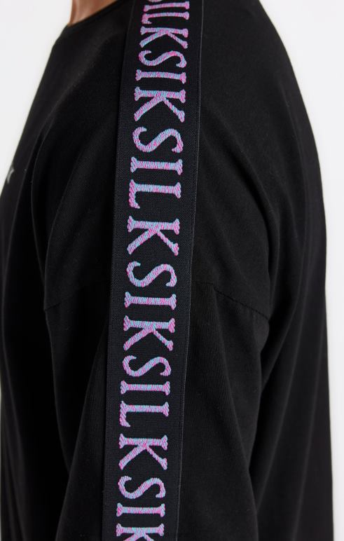 SikSilk μαύρο μπλουζάκι με ταινία αγόρια ενδύματα 48N8Z285