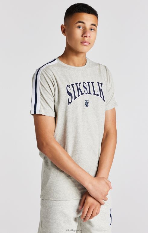 SikSilk μπλουζάκι γκρι marl varsity αγόρια ενδύματα 48N8Z283