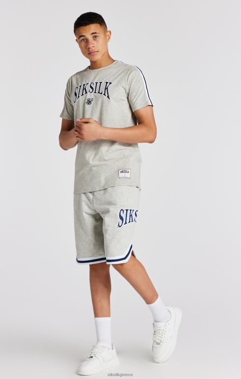 SikSilk μπλουζάκι γκρι marl varsity αγόρια ενδύματα 48N8Z283