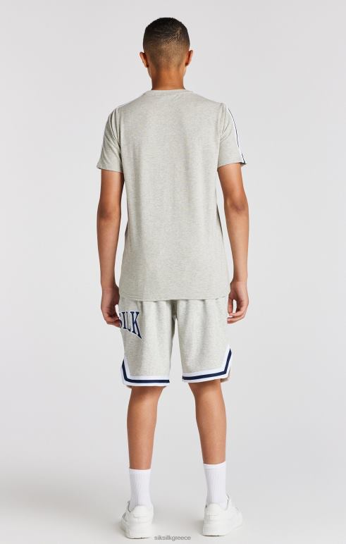 SikSilk μπλουζάκι γκρι marl varsity αγόρια ενδύματα 48N8Z283