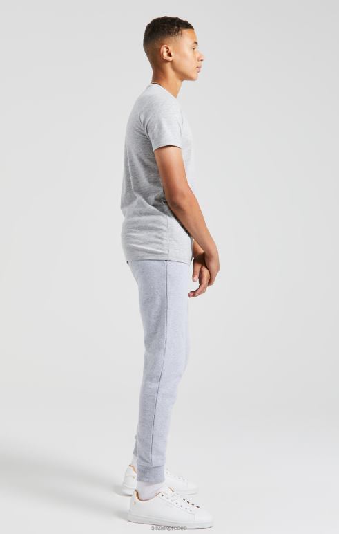 SikSilk x μπλουζάκι γυμναστικής με γκρι μάρλα αγόρια ενδύματα 48N8Z281