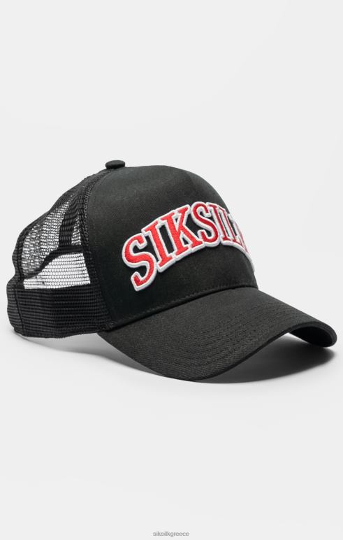 SikSilk καπέλο φορτηγατζή λογότυπο σκιάς μαύρου πλέγματος για άνδρες και γυναίκες αξεσουάρ 48N8Z225