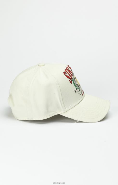 SikSilk καπάκι φορτηγατζή πανεπιστημίου εκρού για άνδρες και γυναίκες αξεσουάρ 48N8Z228