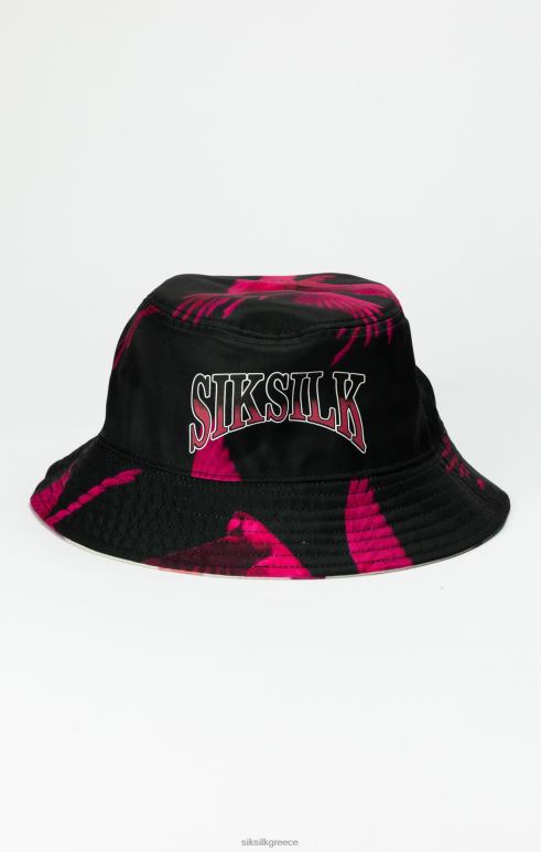 SikSilk μαύρο αναστρέψιμο εμπριμέ καπέλο για άνδρες και γυναίκες αξεσουάρ 48N8Z232