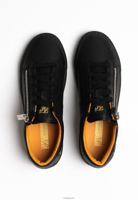 SikSilk μαύρο δέρμα φιδιού kirkie γυναίκες είδη υπόδησης 48N8Z277