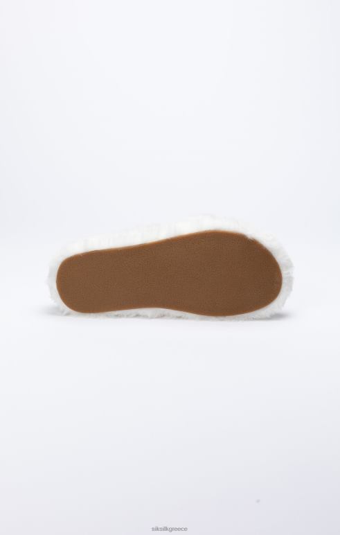 SikSilk λευκή αφράτη παντόφλα γυναίκες είδη υπόδησης 48N8Z271