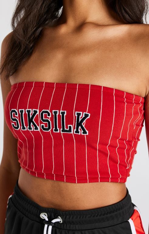SikSilk τοπ μπαντό με κόκκινη ρίγα γυναίκες ενδύματα 48N8Z208