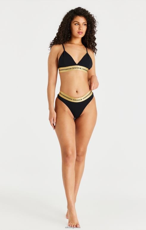 SikSilk μαύρο τρίγωνο bralette γυναίκες ενδύματα 48N8Z206