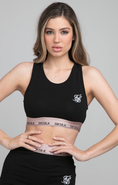 SikSilk ροζέ bralette - μαύρο γυναίκες ενδύματα 48N8Z209