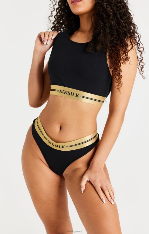 SikSilk μαύρο bralette racerback γυναίκες ενδύματα 48N8Z207