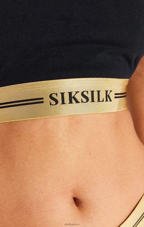 SikSilk μαύρο bralette racerback γυναίκες ενδύματα 48N8Z207