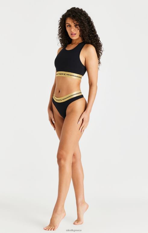 SikSilk μαύρο bralette racerback γυναίκες ενδύματα 48N8Z207
