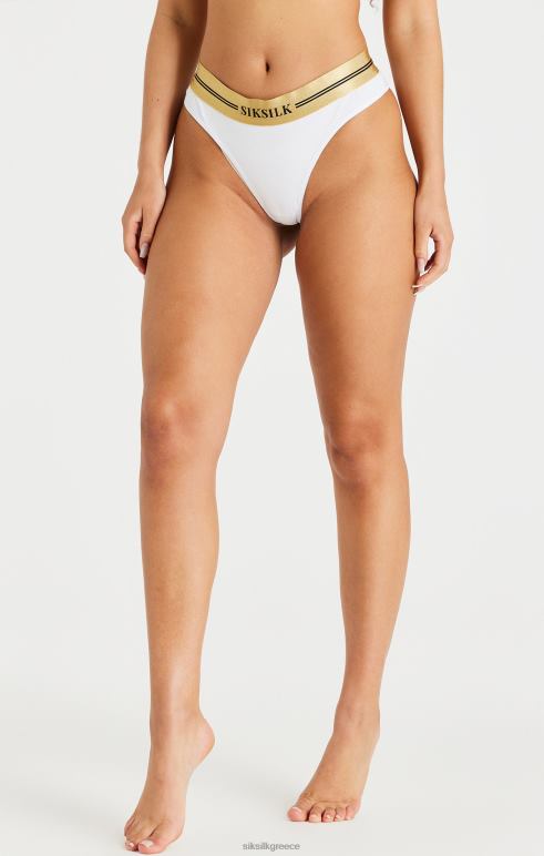 SikSilk μαύρο, άσπρο και γκρι πακέτο με 3 στρινγκ γυναίκες ενδύματα 48N8Z210