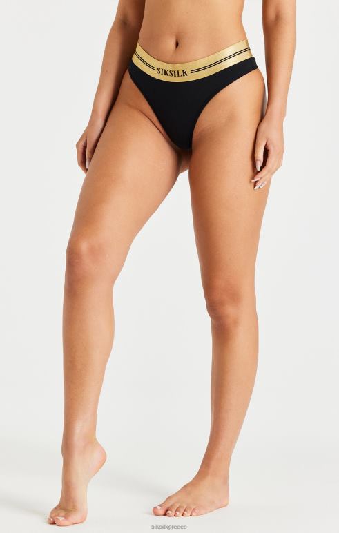 SikSilk μαύρο, άσπρο και γκρι πακέτο με 3 στρινγκ γυναίκες ενδύματα 48N8Z210