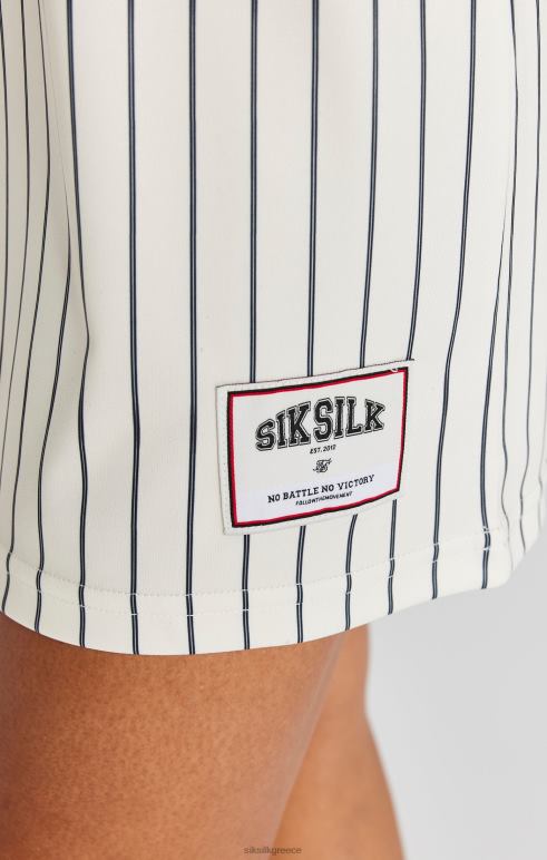SikSilk εκρού φόρεμα με ρίγες μπάσκετ γυναίκες ενδύματα 48N8Z144