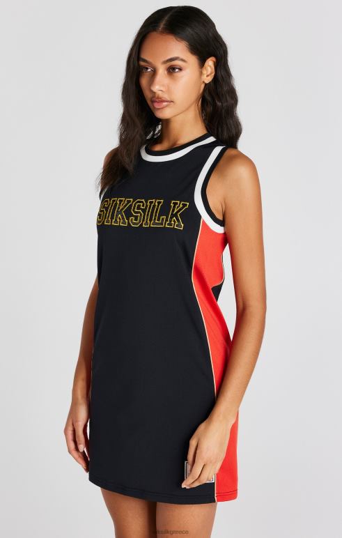 SikSilk μαύρο φόρεμα μπάσκετ με επένδυση γυναίκες ενδύματα 48N8Z147