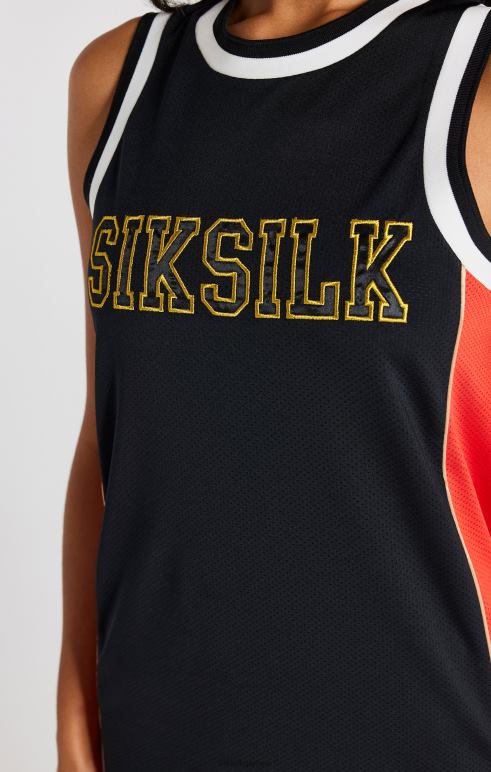 SikSilk μαύρο φόρεμα μπάσκετ με επένδυση γυναίκες ενδύματα 48N8Z147