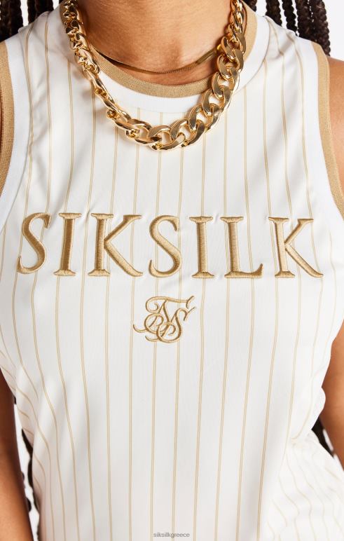 SikSilk πολυτελές φόρεμα μπάσκετ - εκρού & χρυσό γυναίκες ενδύματα 48N8Z150