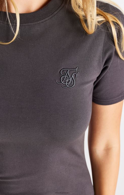 SikSilk κοντομάνικο φόρεμα με ταινία - γκρι γυναίκες ενδύματα 48N8Z155