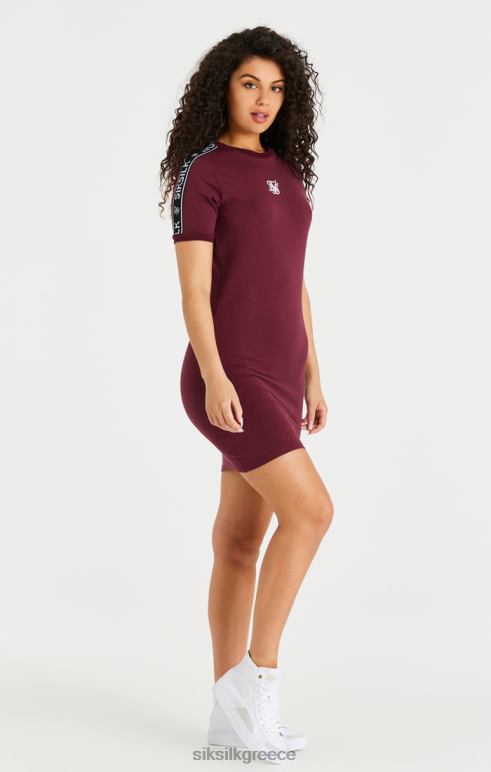 SikSilk Φόρεμα με μπορντό ταινία bodycon γυναίκες ενδύματα 48N8Z141