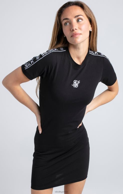 SikSilk Μαύρη ταινία bodycon φόρεμα γυναίκες ενδύματα 48N8Z142
