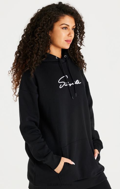 SikSilk μαύρο oversize φόρεμα με κουκούλα γυναίκες ενδύματα 48N8Z154
