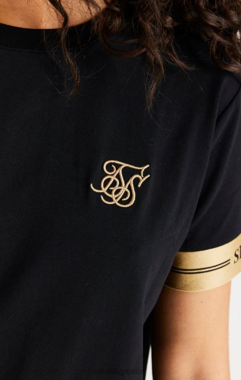 SikSilk μαύρο t-shirt φόρεμα γυναίκες ενδύματα 48N8Z143