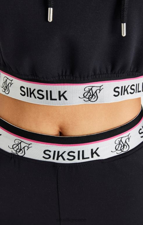 SikSilk μαύρο παντελόνι πίστας γυναίκες ενδύματα 48N8Z185