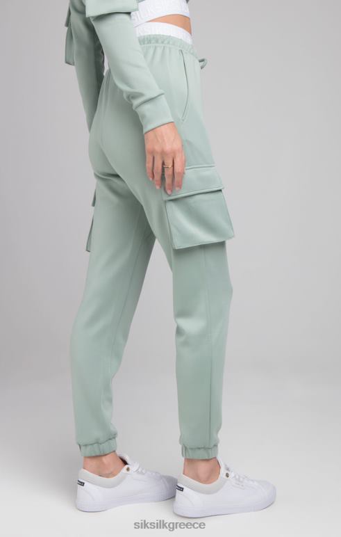SikSilk παντελόνι πίστας cargo tape - φασκόμηλο γυναίκες ενδύματα 48N8Z176