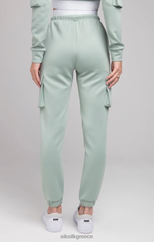 SikSilk παντελόνι πίστας cargo tape - φασκόμηλο γυναίκες ενδύματα 48N8Z176