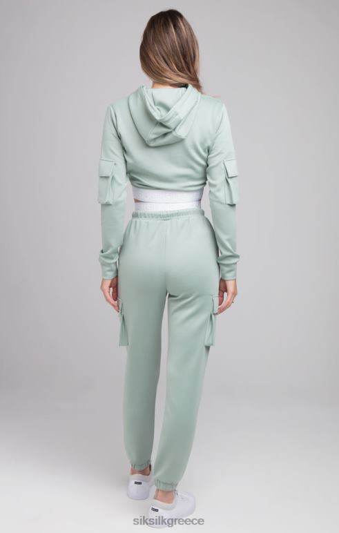 SikSilk παντελόνι πίστας cargo tape - φασκόμηλο γυναίκες ενδύματα 48N8Z176