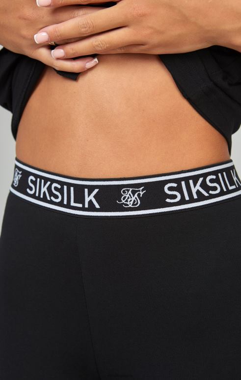 SikSilk μαύρα σορτς κυκλικής ταινίας απαραίτητων γυναίκες ενδύματα 48N8Z196