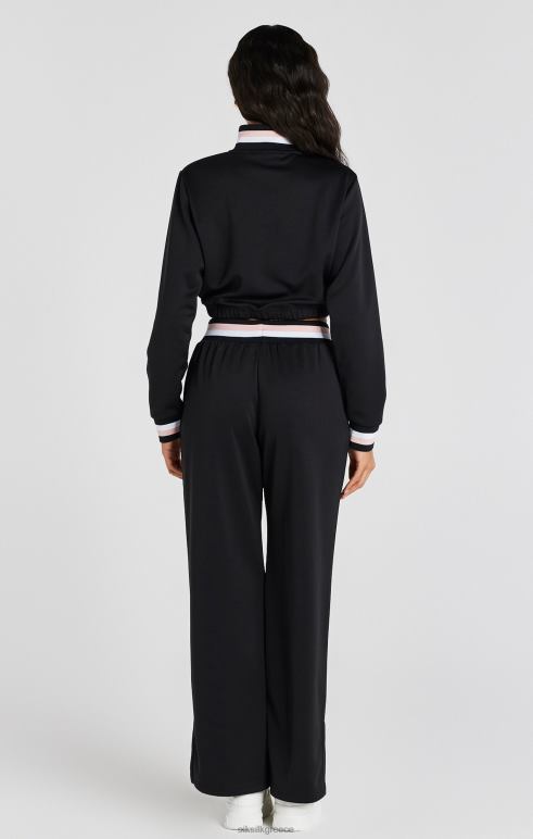 SikSilk μαύρο παντελόνι φαρδύ φόρμα γυναίκες ενδύματα 48N8Z158