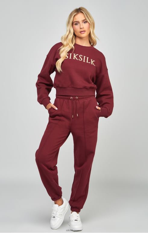 SikSilk μπορντό υπερμεγέθη joggers γυναίκες ενδύματα 48N8Z178