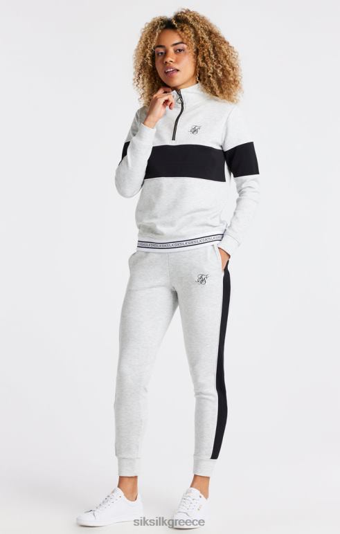 SikSilk Μπλουζάκι με φερμουάρ γκρι μάργα 1/4 γυναίκες ενδύματα 48N8Z118