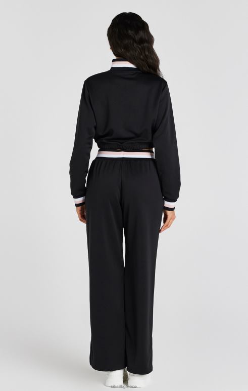 SikSilk μαύρη μπλούζα φερμουάρ 1/4 varsity γυναίκες ενδύματα 48N8Z75