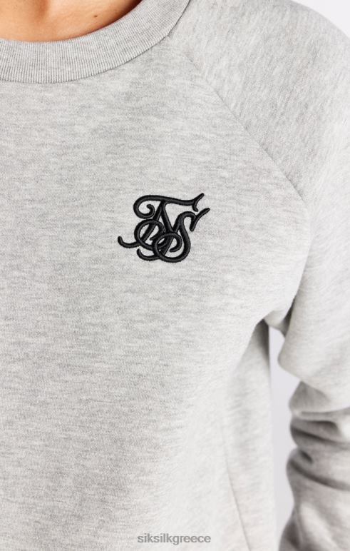 SikSilk γκρι μάρλα απαραίτητο φούτερ πληρώματος γυναίκες ενδύματα 48N8Z121