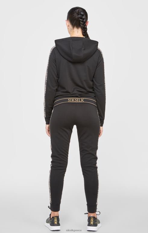 SikSilk Μαύρη λεοπάρ στάμπα με κουκούλα γυναίκες ενδύματα 48N8Z80