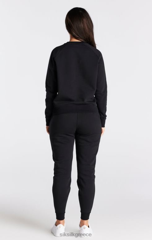 SikSilk μαύρο βασικό φούτερ πληρώματος γυναίκες ενδύματα 48N8Z98