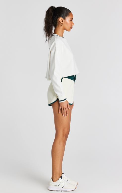 SikSilk φούτερ εκρού crop γυναίκες ενδύματα 48N8Z78